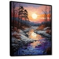 thumbnail image 2 of Designart "Dusk by the Lake II" Cottage Floater Framed Canvas Print, 2 of 7