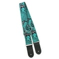 thumbnail image 4 of JK-09 Vintage Modern Bright Abalone Green And Black Paisley Design With Chrome Hardware & Leather Ends, 4 of 8
