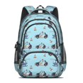 thumbnail image 2 of Police and Helicopter Blue Pattern Backpack for School, Cute School Bag with Adjustable Shoulder Straps and Padded Back, 16.9"x12.6"x5.9", 2 of 5