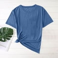 thumbnail image 6 of HAJWOH Womens Summer Tshirt Short Sleeve Shirts Beach Vacation Outfits Oversized Workout Tshirts Crew Neck Casual Clothes L, 6 of 7