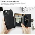 thumbnail image 5 of Case for iPhone 14 6.1 inch 2022, Detachable Magnetic Wallet Credit Card Cash Slot Case Cover Support Wireless Charging Functional Kickstand Compatible with iPhone 14 2022 (Black), 5 of 15
