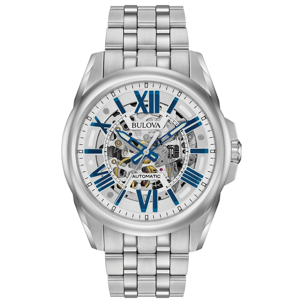 Bulova Bulova Men's Automatic Silver Skeleton Dial Stainless Steel