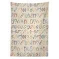 thumbnail image 3 of Ambesonne Sports Tablecloth Rectangular Table Cover, Fitness Sportive Life Art, 60"x84", Beige and Blue, 3 of 4