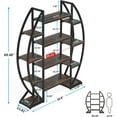 thumbnail image 6 of Tribesigns Plant Stand Indoor, Large Wide Metal Plant Shelf, Industrial Tall Curved Flower Pot Stand for Living Room, Balcony, Patio (Brown), 6 of 6