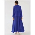 thumbnail image 7 of Textured V-Neck Maxi Dress with Button Detail, 7 of 7