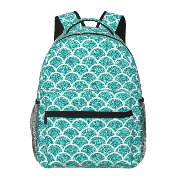 Vsdgher Aquamarine Glitter1 for Laptop Backpack,Travel Backpack Outdoor Activities Bag Daypack for Travel Hiking Shopping & Daily-One Size