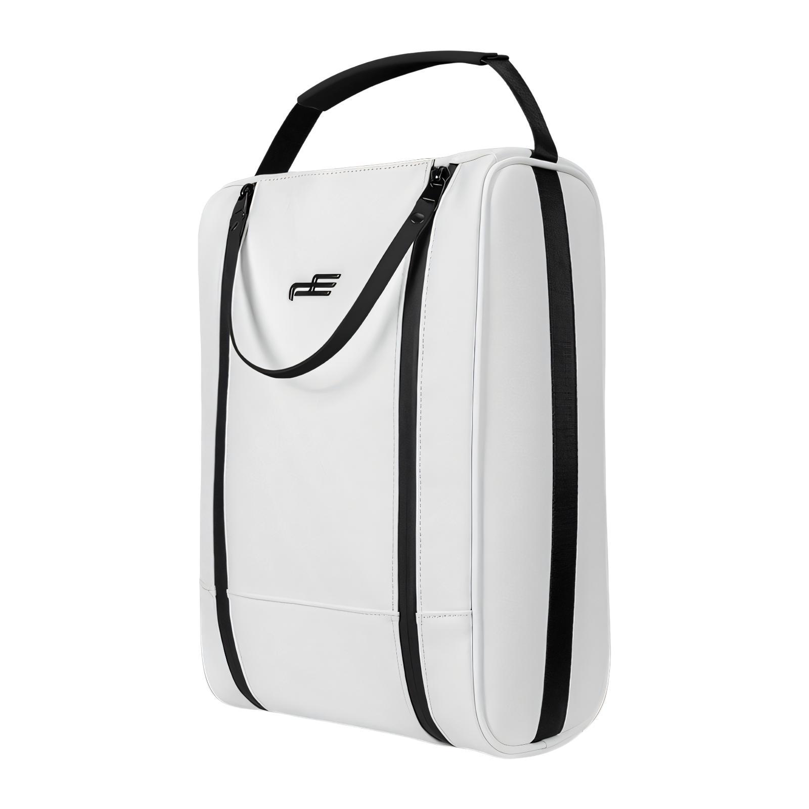Golf Shoe Bag Zipper Organizer Tote PU Leather Waterproof Compact Storage for Travel Adults Gym Use