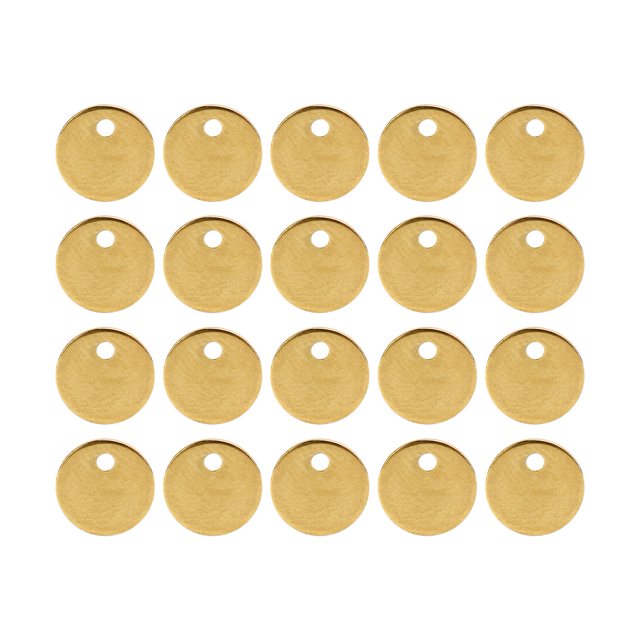 Bijoux Pendentif DIY, 20pcs DIY Pendentif Rond DIY Pendentif Tag en Acier Inoxydable Tag Rond Haut de la Ligne