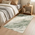 thumbnail image 4 of MICGEEK 3x5 Washable Area Rugs for Entryway, Modern Abstract Non Slip Carpet, Low Pile Indoor Rug for Bedroom Home Decor Carpets, Green/Brown, 4 of 9