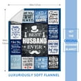thumbnail image 4 of Gifts for Husband, Husband Birthday Gift, Best Husband, Husband Gifts from Wife, Husband Gifts for Christmas, Husband Gifts for Him, Wedding Gifts for Husband Throw Blanket 50"x60", 4 of 6