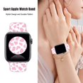 thumbnail image 4 of Correa De Reloj Teñida Con Estampado De Leopardo Y Mármol De Vaca Rosa, Compatible Con Apple Watch De 38 Mm, 40 Mm, 41 Mm, 42 Mm, 44 Mm, 45 Mm, 49 Mm, Para Mujeres Y Hombres, Regalos, Pulseras Deporti, 4 of 5