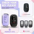 thumbnail image 2 of Key Fob Cover Compatible with Fit for Honda Accord Civic CR-V HR-V Pilot Passport Ridgeline Keychain Case Holder Protector,Silver-purple, 2 of 6