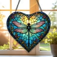 thumbnail image 7 of Dragonfly Window Hanging Stained Glass Christmas , Dragonfly Suncatchers for Windows Stained Glass, 7 of 7