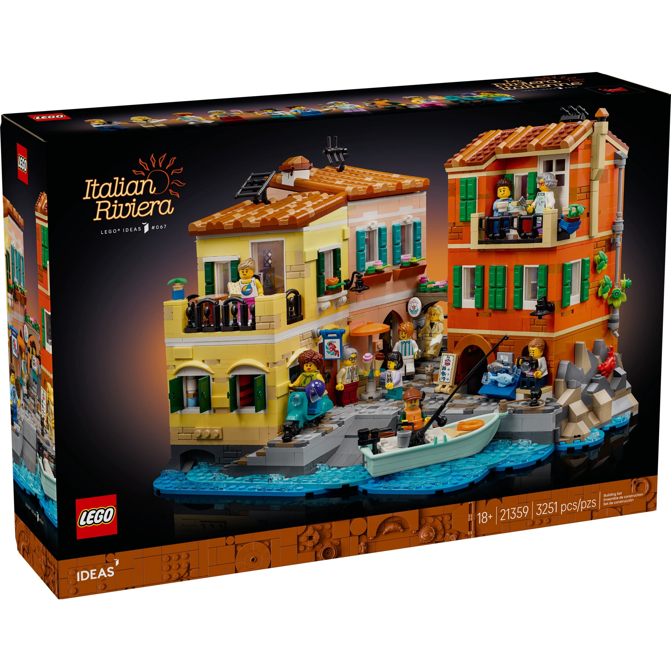 LEGO Ideas Italian Riviera Set, 21359, Adults Coastal Village