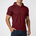 thumbnail image 2 of Abomasnow Men's Athletic T-Shirts Short Sleeve Mesh Hooded Shirts Casual Breathable Lightweight Workout Gym Hooded Tee Shirts, 2 of 9