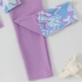 thumbnail image 6 of HCNTES Kids Girls Muslim Swimsuit Long Sleeve Butterfly Flower Printed Islamic Swimwear Burkini Full Cover Cap Top Pants 3PCS Modest Bathing Suit(Purple,12-13 Years), 6 of 7