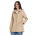 thumbnail image 1 of Chubasquero Steve Madden con capucha impermeable para mujer, talla XS-3X, 1 of 7