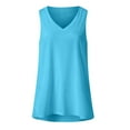 thumbnail image 3 of Annhoo Summer Womens Tank Tops Plus Size Trendy V Neck Casual Sleeveless Tops Loose Solid Color Blouse Shirts, 3 of 3