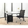 thumbnail image 2 of Regency Kee 66 x 24 in. Mobile Desk with Storage- White Top, Black Legs, 2 of 7