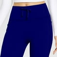 thumbnail image 4 of UTSJKR Clearance Women's Flare Yoga Pants Drawstring Flare Leggings High Waisted Tummy Control Workout Casual Bootcut Pants Blue L, 4 of 7