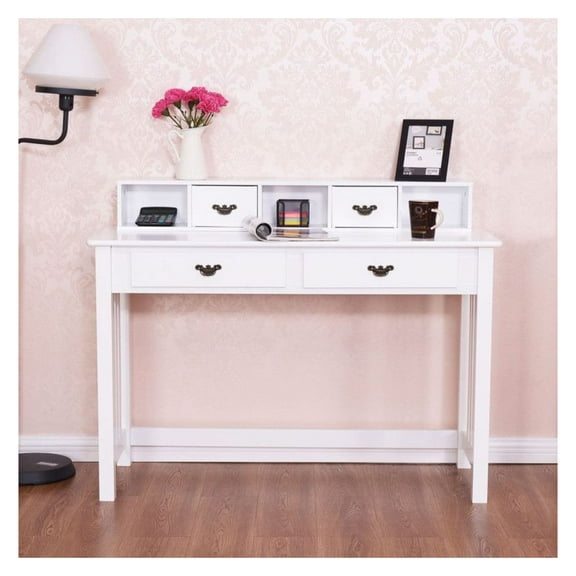 Home Office Writing Desk with 4 Drawer Computer Study Table