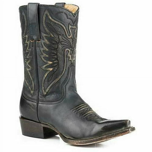 Women's Stetson Tate Leather Boots Handcrafted Black