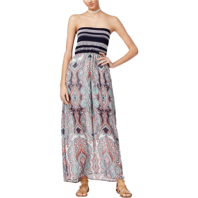 Trixxi Womens Paisley Maxi Dress, Multicolor, Small