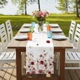 thumbnail image 4 of Table Runners 90 Inches Long Dress Scarves, Red Spring Floral Farmhouse Coffee/Dining/Kitchen Table Runner for Living Room, Elegant Pastoral Flowers Watercolor 13x90 Inch, 4 of 9