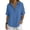 Blue, variant on Xiaoxatg Womens T Shirts, Elegant Blouse for Women with Short Sleeves and Buttoned Front Top for Casual and Weekend Wear Light Gray XXXL