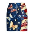 thumbnail image 4 of Xysaqa American Flag Board Shorts, Mens Swim Trunks, Big & Tall Men's Swimwear, USA Flag Printed Beach Shorts Swimming Bathing Suits 3X 4X 5X Clearance, 4 of 5