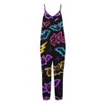 thumbnail image 5 of Evdexr Womens Halloween Jumpsuits 2026 Ghost Pumpkin Jack O Lantern Printed Rompers Sleeveless Wide Leg Square Neck Costumes Baggy Loose Fit Pants XL, 5 of 6