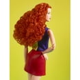 thumbnail image 6 of Barbie Looks Doll, Curly Red Hair, Color Block Outfit with Miniskirt, 6 of 7