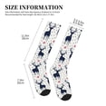 thumbnail image 2 of Compression Socks For Women And Men - Clean Navy Blue Deer Snowflake Compression Socks Circulation For Workout, 2 of 2