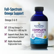 Nordic Naturals Complete Omega Liquid, Lemon, EPA & DHA with Added GLA 8 Oz