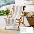 thumbnail image 5 of 100% Cotton Cabana Stripe Oversized Beach & Pool Towel (Single Oversized- 35" x 70", Linen), 5 of 6