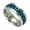Blue, variant on Men Unisex Cuban Link Ring Band Silver Gold Black Blue Stainless Steel Size 8-13-Black-8