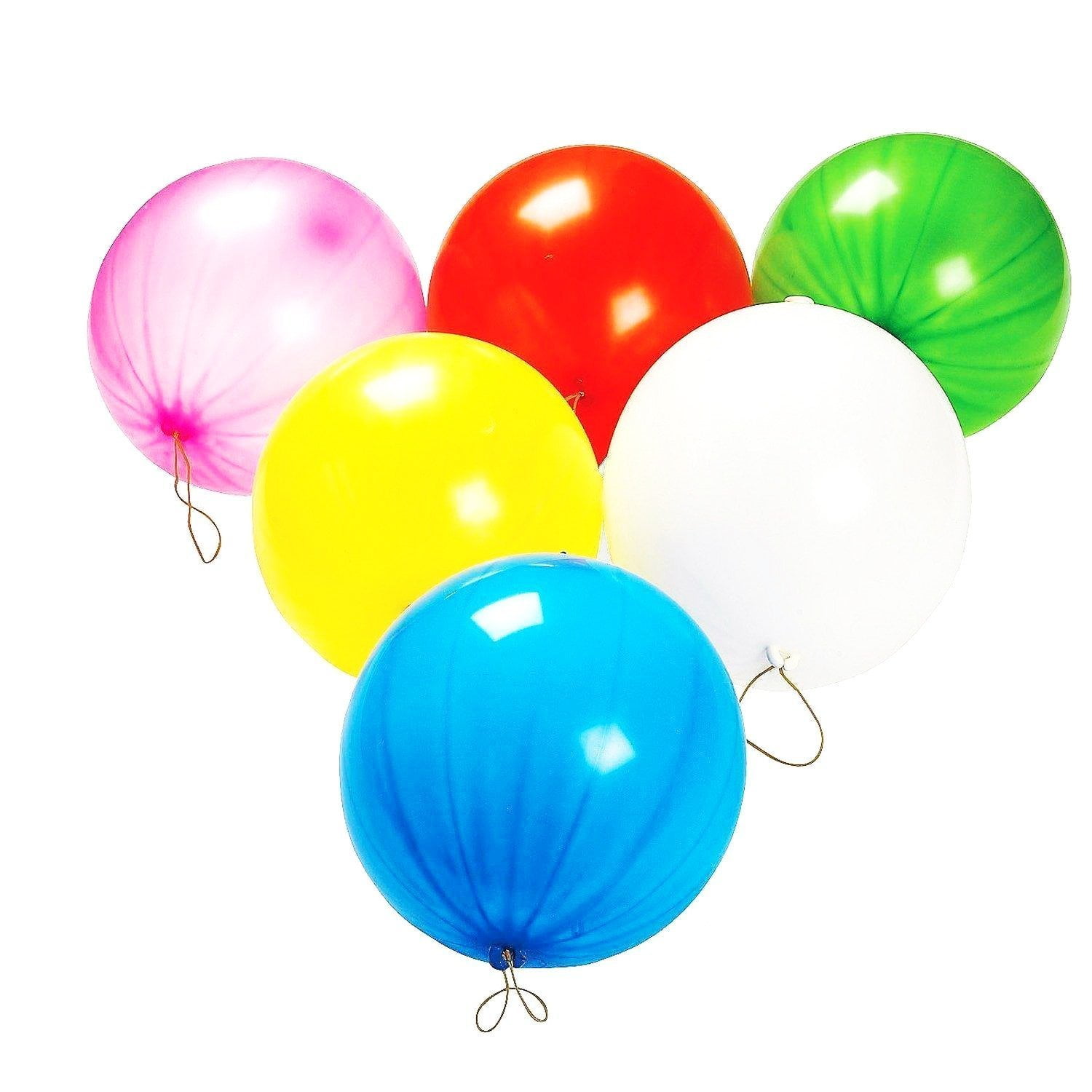 50 Pack Punch Balloons Mega Bulk Pack of Neon Assorted Color Punch