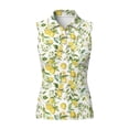 thumbnail image 4 of Yuyamidu Yellow Lemon Womens Golf Shirt Sleeveless Workout Athletic Elastic Button Down Athletic Tank Tops Casual Athletic Top Size 2XL, 4 of 7