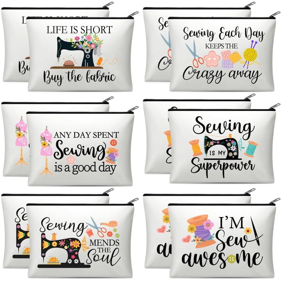 Set de bolsas de maquillaje Reginary, 12 unidades, 23 x 17 cm, multicolor