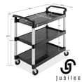 thumbnail image 6 of Jubilee Heavy-Duty 3-Tier Utility Service Cart with Wheels, 40.25" x 38.5", 6 of 7