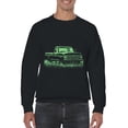 thumbnail image 2 of Vintage Truck Grassland Silhouette Men's Sweatshirt, 2 of 3
