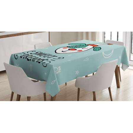 

Ambesonne Saying Tablecloth Rectangular Table Cover Funny Cartoon Dog 60 x90 Multicolor