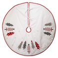 thumbnail image 2 of Kurt Adler TS0254 50 in. Embroidered Tree Skirt, Ivory, Green & Red, 2 of 4