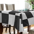 thumbnail image 4 of Yayeee Tablecloths for Rectangular Tables 54 x 54 inch Party Table Cover, Black and Grey Plaid Pattern, 4 of 6