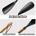 thumbnail image 4 of 4Pack Silicone Spatula Spoon for Cooking and Baking, Heat Resistant Flexible Non-Stick Kitchen Utensil with Ergonomic Wooden Handle, Cooking Spoon for Flipping, Scraping, Mixing, and Food Prep, 4 of 8