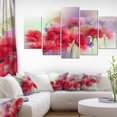 thumbnail image 1 of Watercolor Red Poppy Flowers Painting - Large Floral Canvas Artwork, 1 of 3