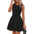 thumbnail image 1 of Vestido PRETTYGARDEN línea A sin mangas mini negro talla L, 1 of 8