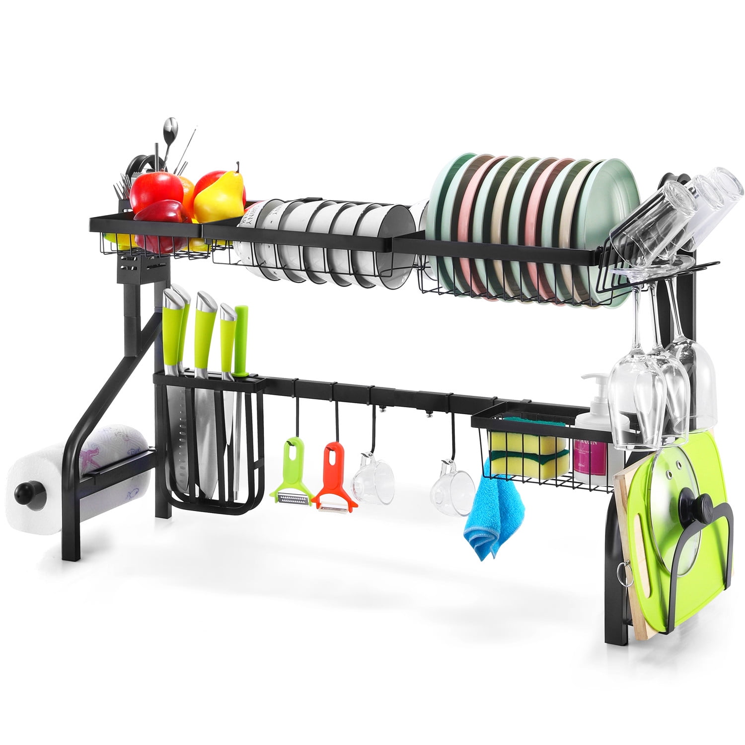 Over The Sink Dish Drying Rack, Auledio Adjustable Dish Dryer Rack 2