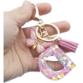 thumbnail image 3 of ORUYROP Initials Letter Keychain Pink Tassel Butterfly Pendant for Women Girls Wallet Backpack Purses, 3 of 4