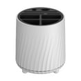 thumbnail image 4 of Porta utensilios giratorio de 360  degree para encimera de cocina, jaula para palillos con bandeja de drenaje extraíble, caja multifunción para cubiertos blanco negro Soledad  Soporte para cubiertos, 4 of 9